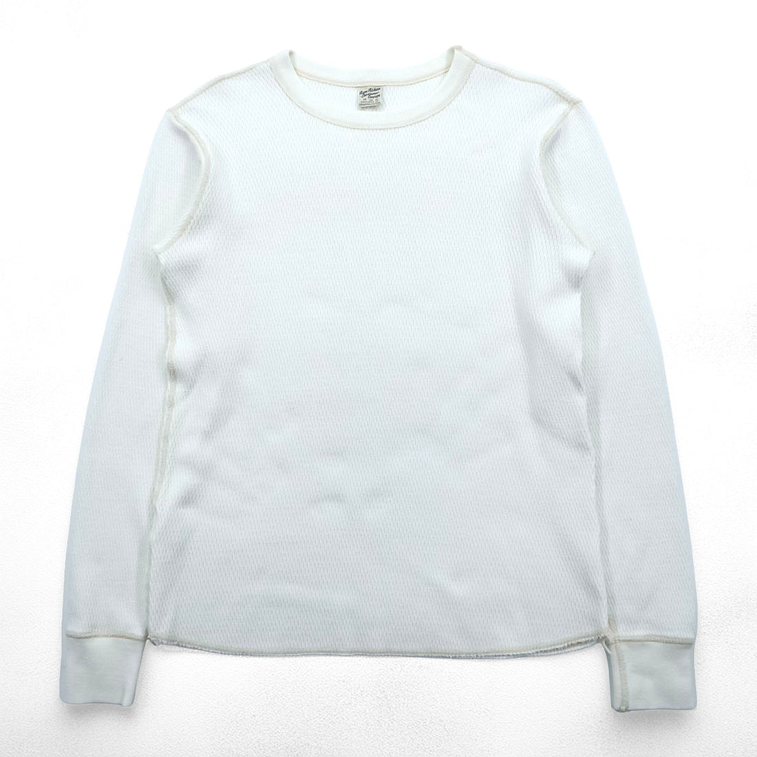 BUZZ RICKSON'S Thermal Waffle Long-Sleeve T-Shirt Made in Japan White M