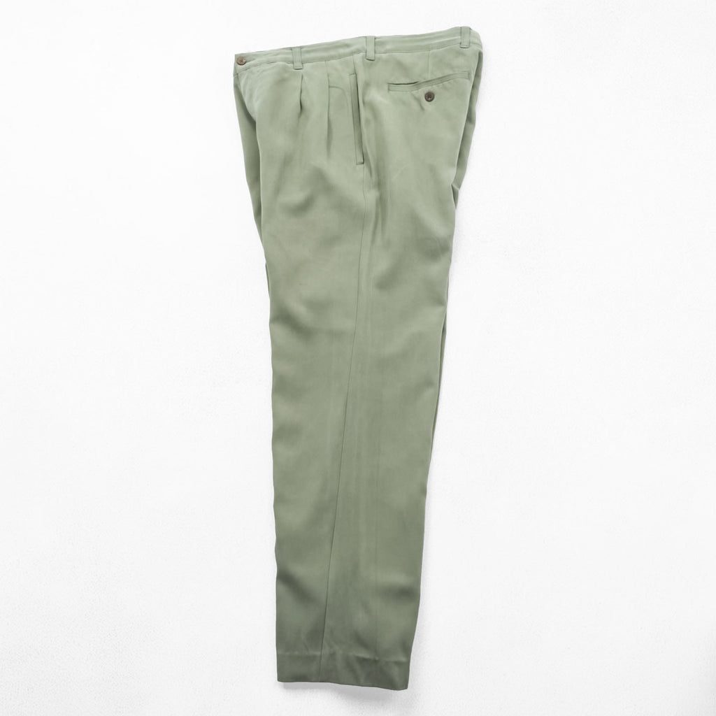 TOMMY BAHAMA 90年代 ヴィンテージ 2タック ワイド スラックス パンツ L ベージュ シルク RELAX FIT