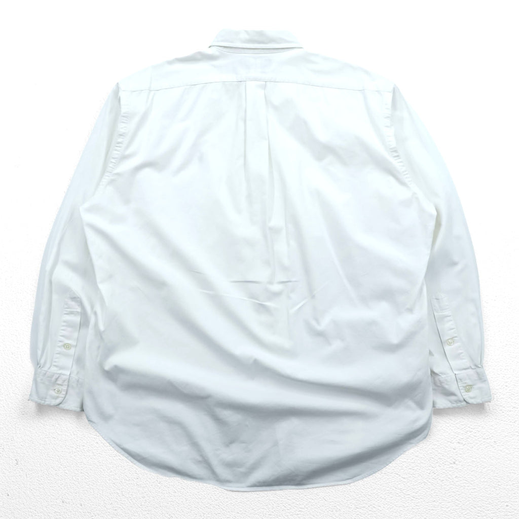 Ralph Lauren 90s Oxford button-down shirt, size L, white, black, with small pony embroidery.