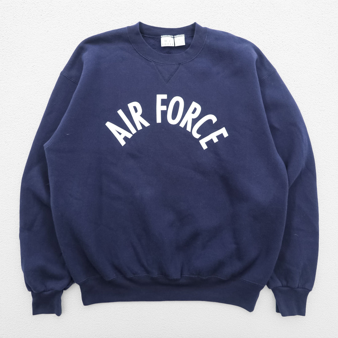 US AIR FORCE 90年代 USA製 ヴィンテージ 米軍 M.J.SOFFE アーチロゴ スウェット トレーナー L ネイビー ミリタリー