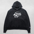 Champion リバースウィーブ 青単タグ 復刻 REVERSE WEAVE パーカー XL ブラック プルオーバー カンガルーポケット