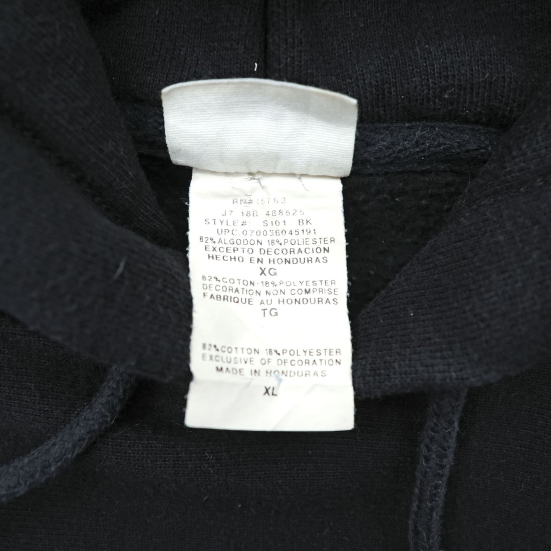 Champion リバースウィーブ 青単タグ 復刻 REVERSE WEAVE パーカー XL ブラック プルオーバー カンガルーポケット