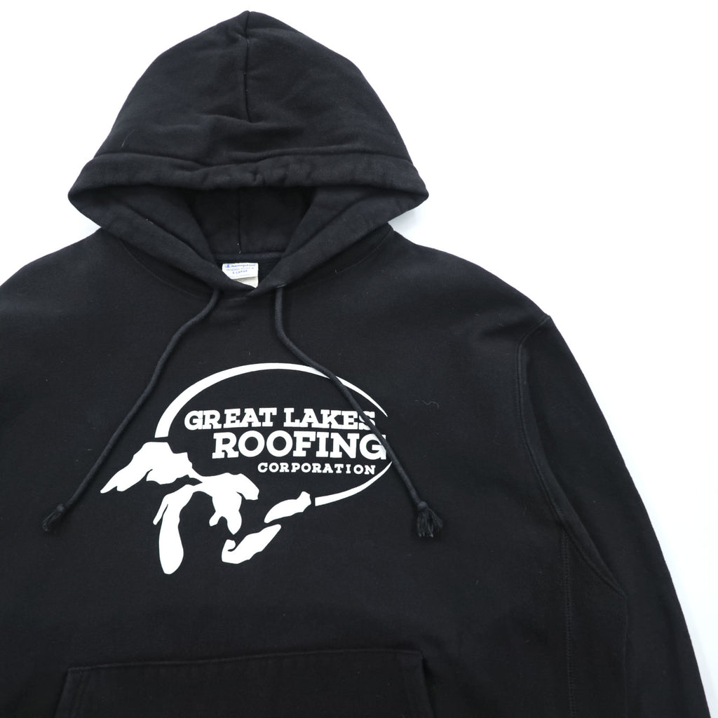 Champion リバースウィーブ 青単タグ 復刻 REVERSE WEAVE パーカー XL ブラック プルオーバー カンガルーポケット