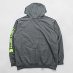carhartt ルーズフィット プルオーバー パーカー L グレー 袖ロゴ カンガルーポケット TS0288-M