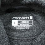 carhartt ルーズフィット プルオーバー パーカー L グレー 袖ロゴ カンガルーポケット TS0288-M