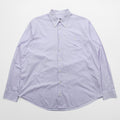 BURBERRY button-down shirt, size XL and up, checked pattern, single-point logo, purple, white. NEW BRADYS
