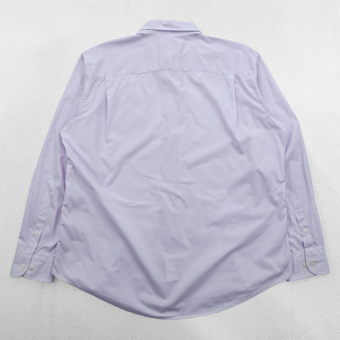 BURBERRY button-down shirt, size XL and up, checked pattern, single-point logo, purple, white. NEW BRADYS