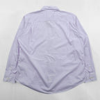 BURBERRY button-down shirt, size XL and up, checked pattern, single-point logo, purple, white. NEW BRADYS