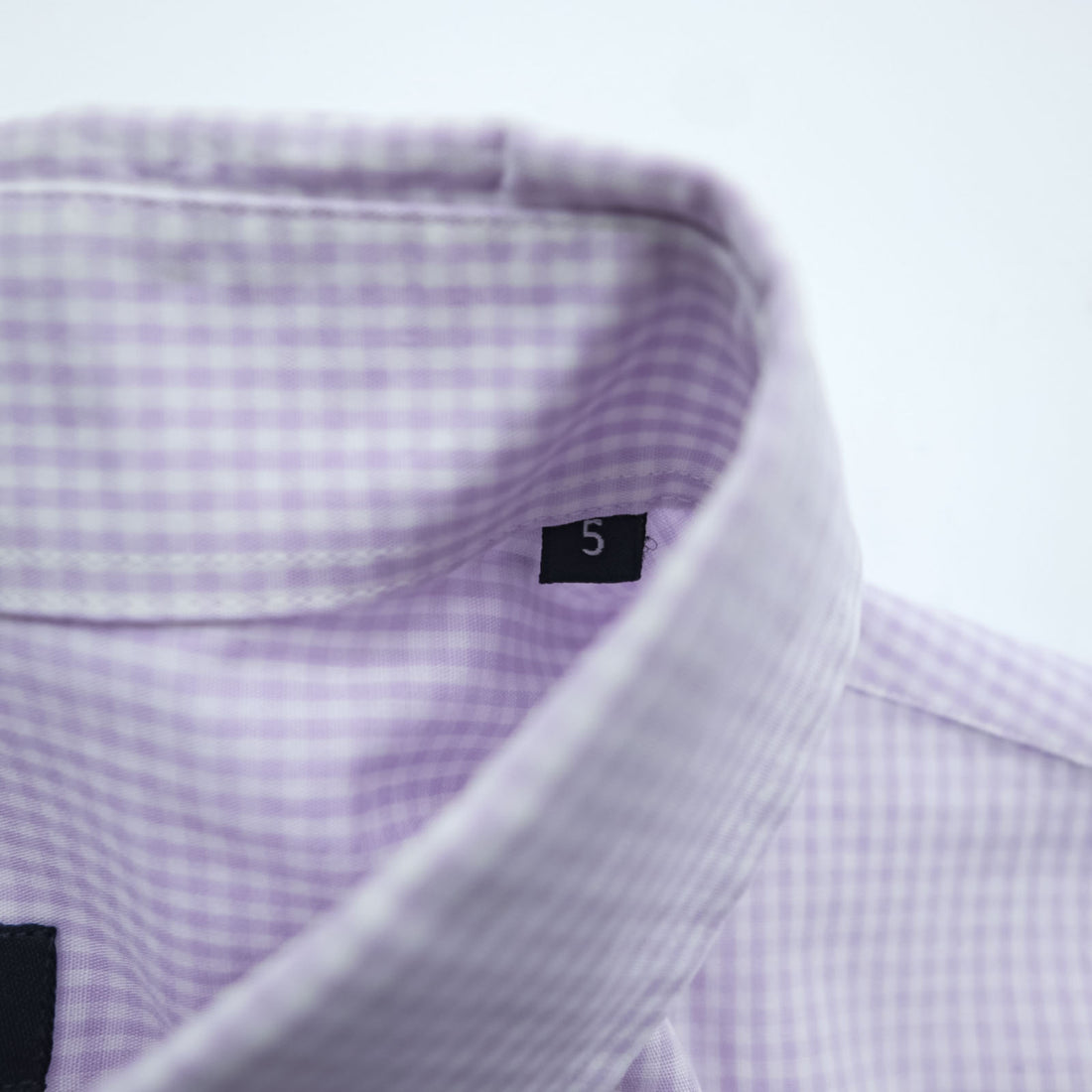 BURBERRY button-down shirt, size XL and up, checked pattern, single-point logo, purple, white. NEW BRADYS