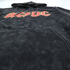 AC/DC ケミカルウォッシュ ブリーチ加工 バンド パーカー L ストーンウォッシュ ヴィンテージ加工