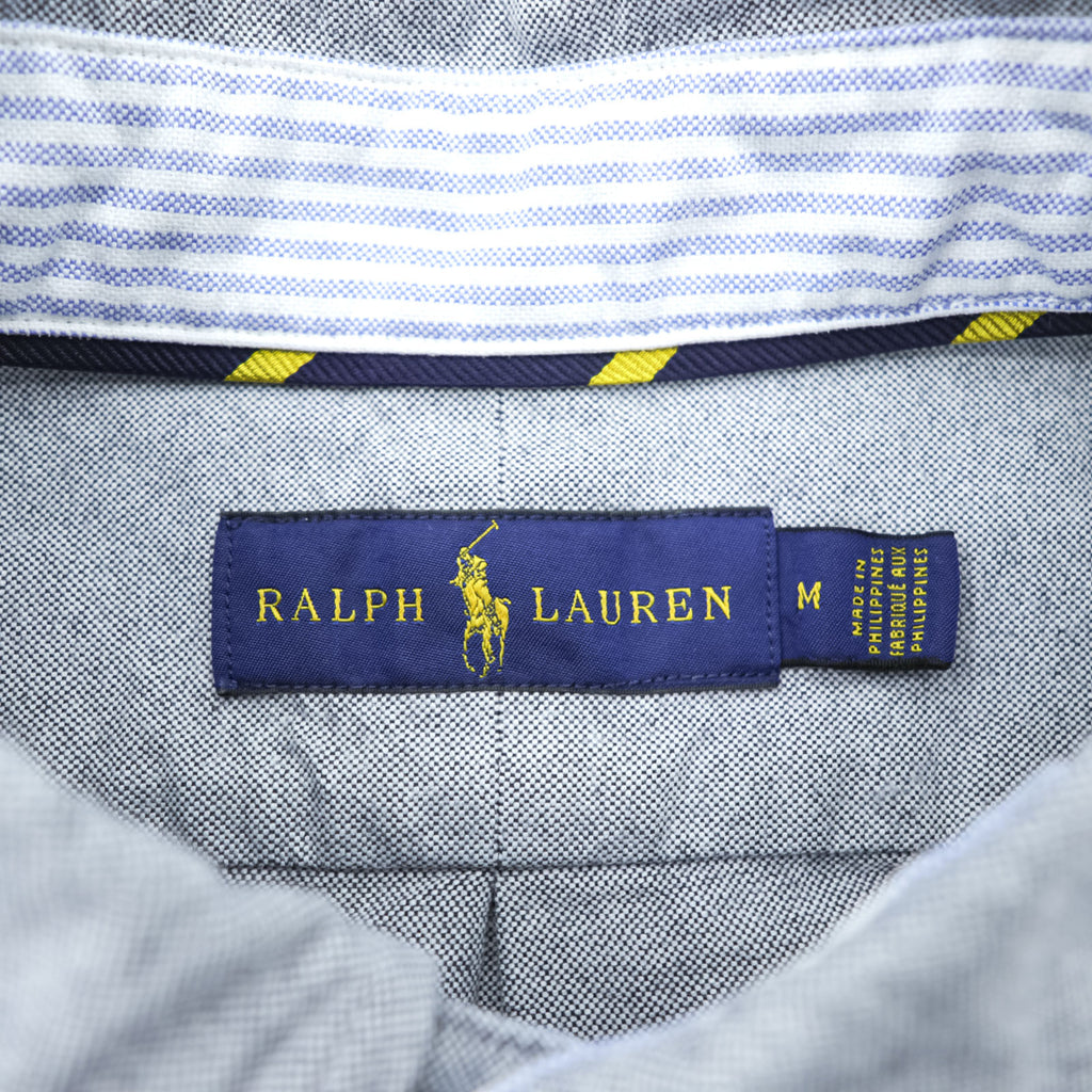 Ralph Lauren オックスフォード ボタンダウンシャツ M グレー スモールポニー刺繍