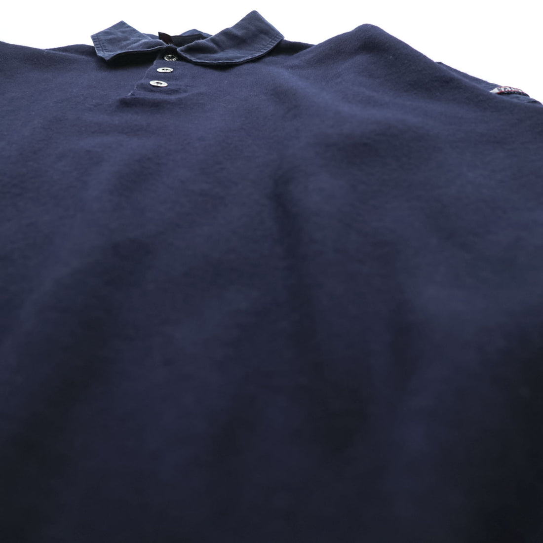 SAINT JAMES ポロ スウェット エルボーパッチ トレーナー L ネイビー 襟付き