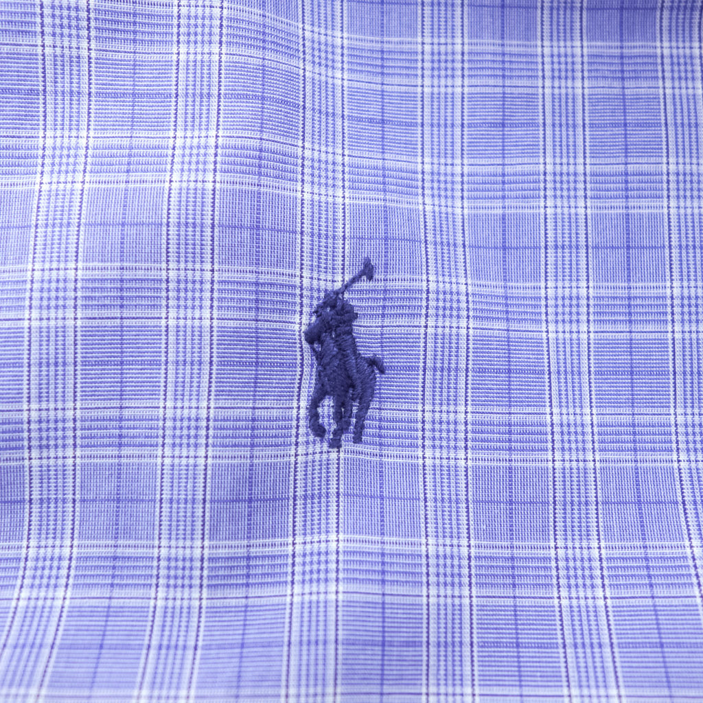 Ralph Lauren 90年代 YARMOUTH ボタンダウンシャツ XL チェック ブルー スモールポニー 刺繍 ビッグサイズ