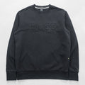 HUGO BOSS クルーネック スウェット トレーナー L ブラック コットン ロゴ刺繍