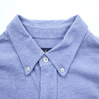Ralph Lauren 鹿の子 ボタンダウンシャツ L ブルー FETHERWEIGHT MESH スモールポニー 刺繍 ロゴ