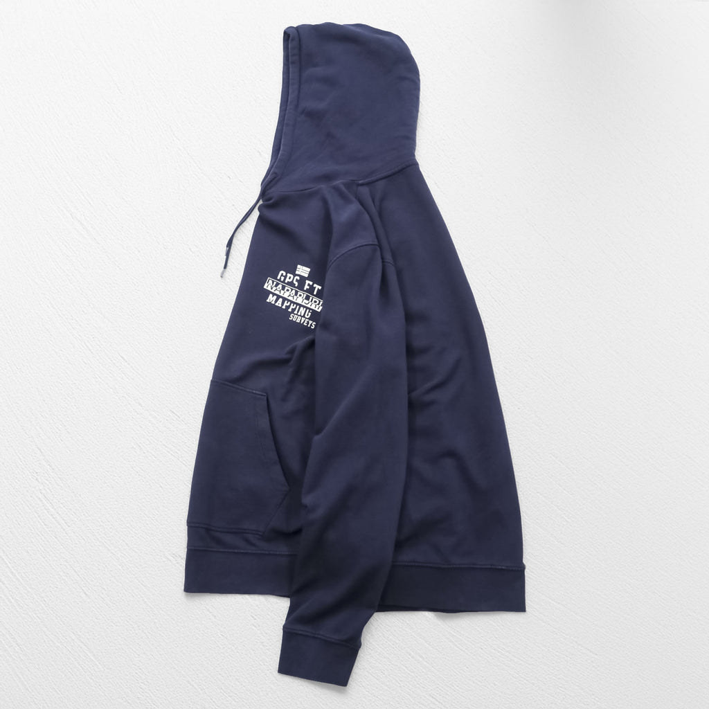 NAPAPIJRI Pullover Hoodie XL Navy Cotton Kangaroo Pocket