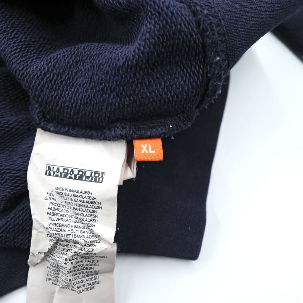 NAPAPIJRI Pullover Hoodie XL Navy Cotton Kangaroo Pocket
