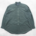 Ralph Lauren 90s button-down shirt, size XL, checked green, black, with small pony embroidery.