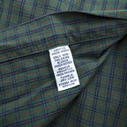 Ralph Lauren 90s button-down shirt, size XL, checked green, black, with small pony embroidery.