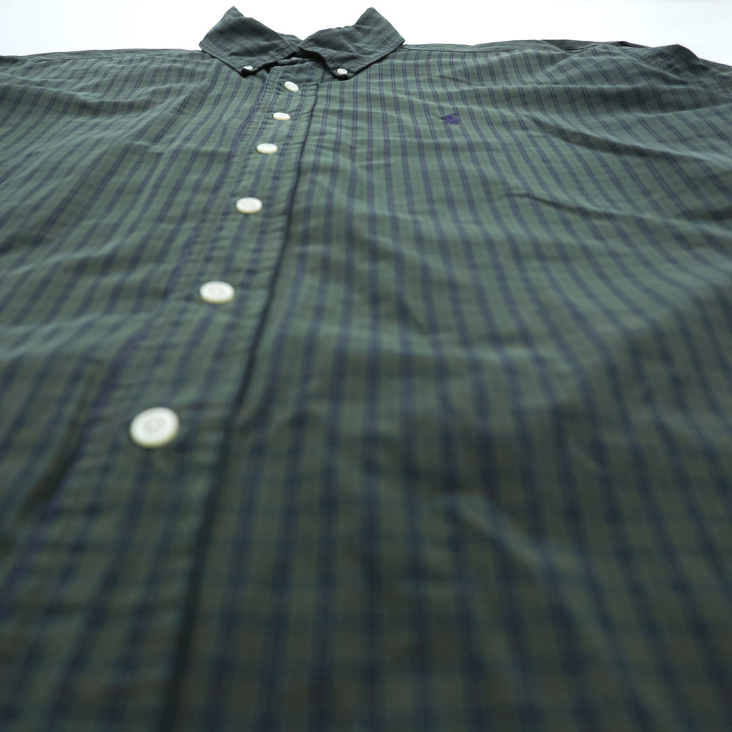 Ralph Lauren 90s button-down shirt, size XL, checked green, black, with small pony embroidery.