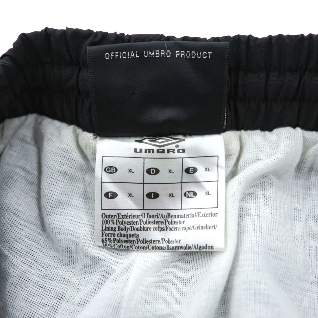 umbro トラックパンツ ジャージ XL ブラック サイドライン 裾ジップ ナイロン