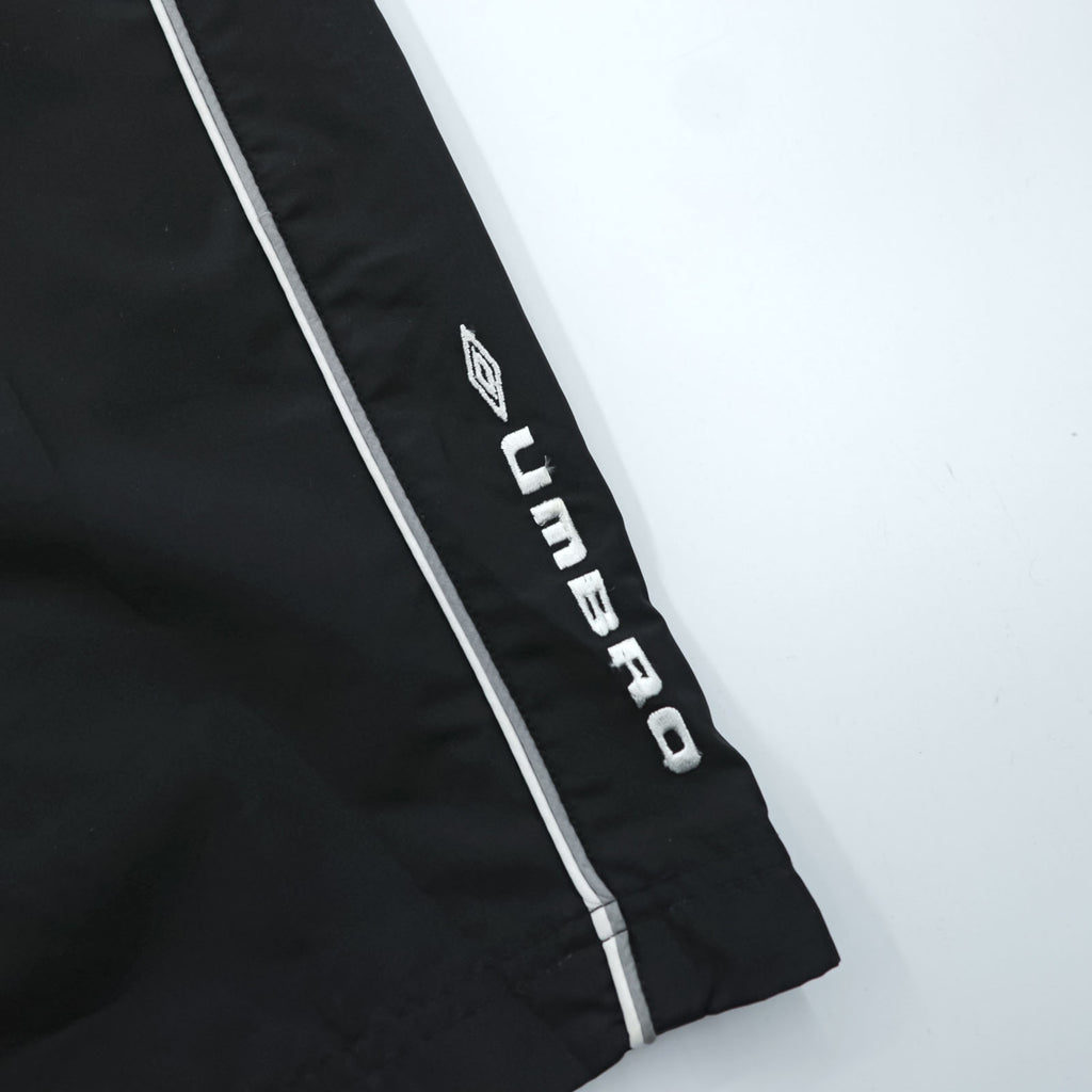 umbro トラックパンツ ジャージ XL ブラック サイドライン 裾ジップ ナイロン