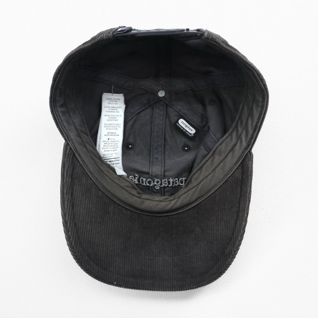 Patagonia Corduroy Cap with One-Point Logo, Gray, Snapback, 33535