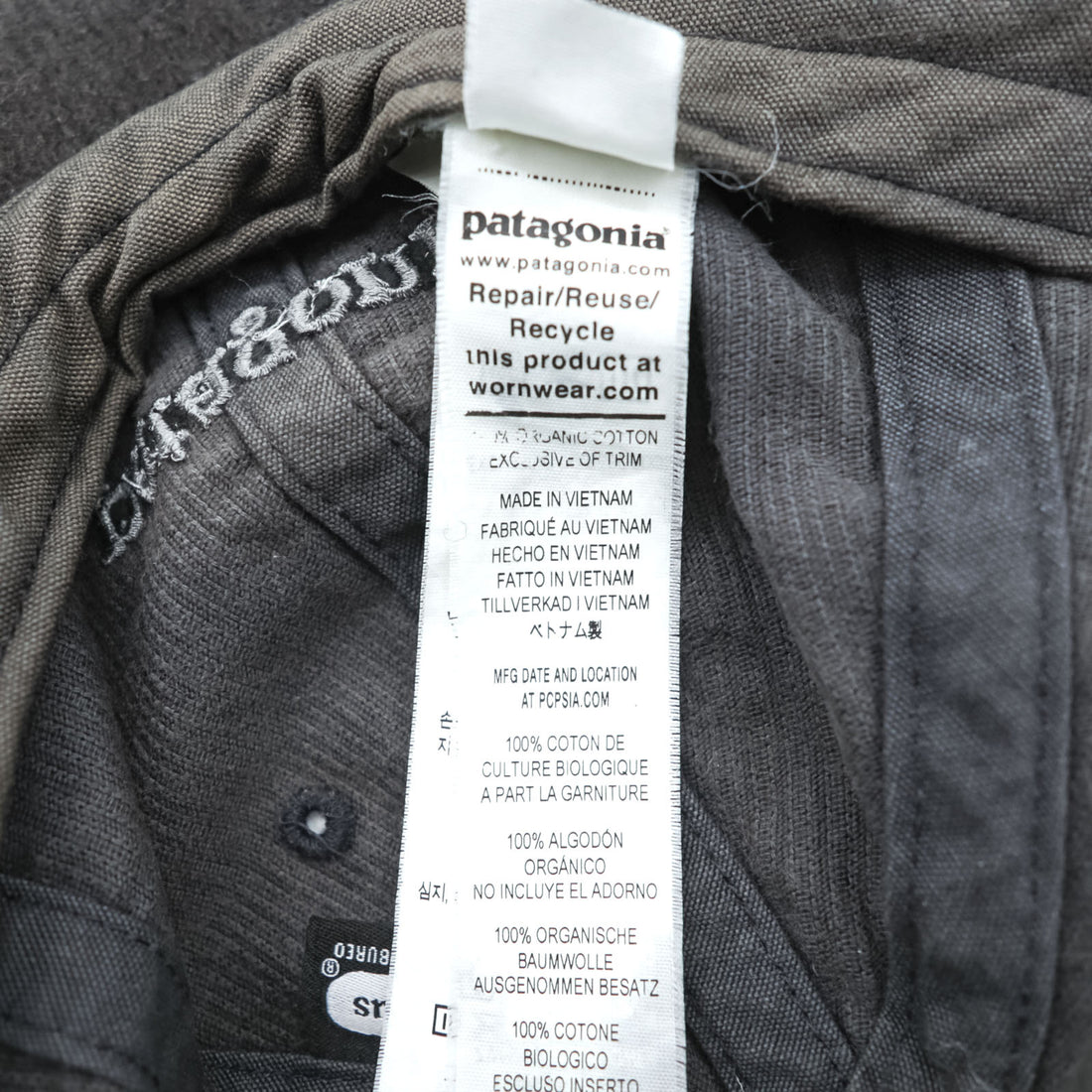 Patagonia Corduroy Cap with One-Point Logo, Gray, Snapback, 33535