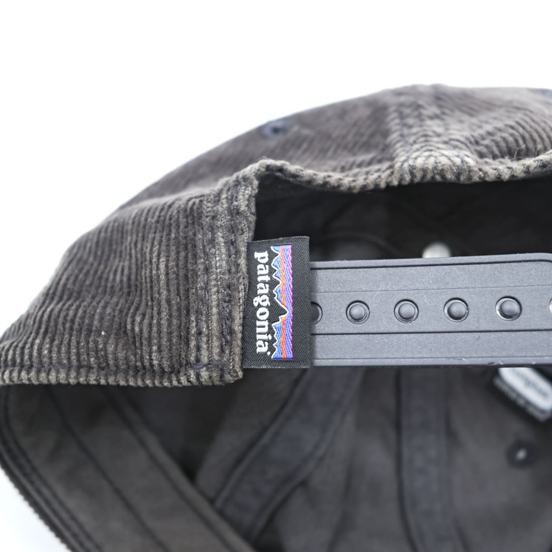 Patagonia Corduroy Cap with One-Point Logo, Gray, Snapback, 33535