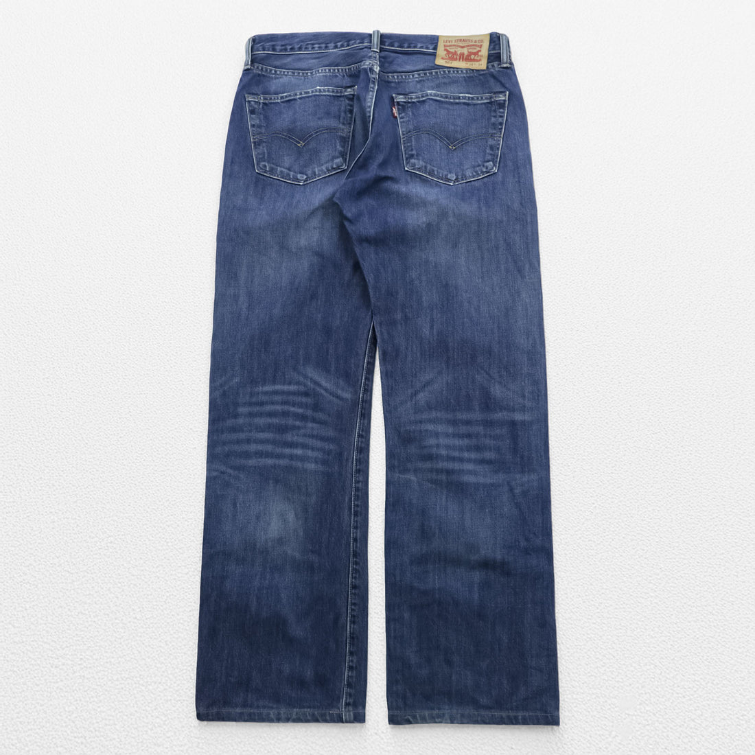 Levi’s 501 Straight Leg Button Fly Denim Jeans W34 L34 Indigo Faded Whiskered
