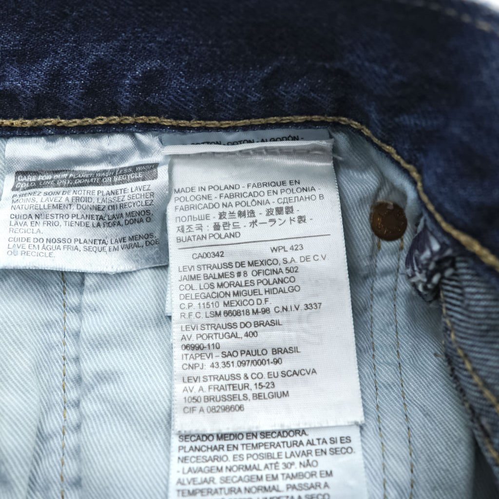 Levi’s 501 Straight Leg Button Fly Denim Jeans W34 L34 Indigo Faded Whiskered
