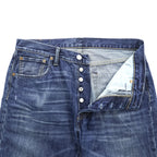 Levi’s 501 Straight Leg Button Fly Denim Jeans W34 L34 Indigo Faded Whiskered