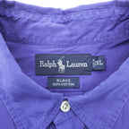 Ralph Lauren 90年代 BLAKE ボタンダウンシャツ XLブルー コットン スモールポニー 刺繍 ロゴ