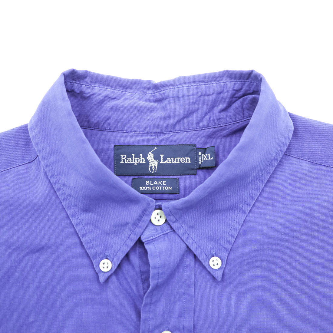 Ralph Lauren 90年代 BLAKE ボタンダウンシャツ XLブルー コットン スモールポニー 刺繍 ロゴ