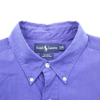 Ralph Lauren 90年代 BLAKE ボタンダウンシャツ XLブルー コットン スモールポニー 刺繍 ロゴ
