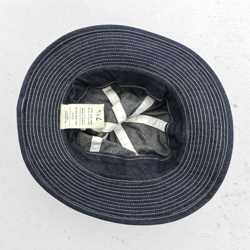 BUZZ RICKSON'S Made in Japan Denim Work Hat Bucket Hat US ARMY One Wash BR01476