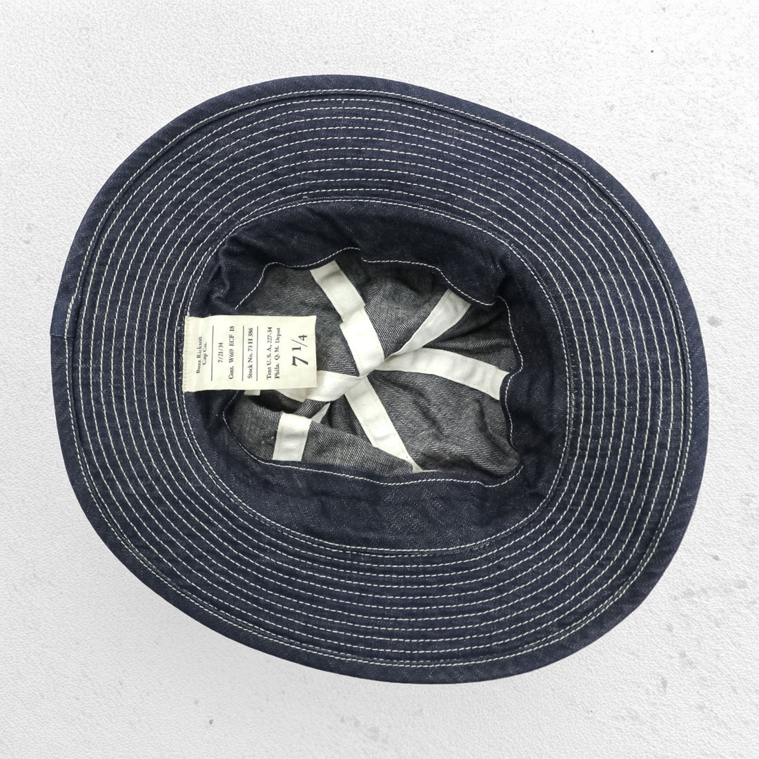 BUZZ RICKSON'S Made in Japan Denim Work Hat Bucket Hat US ARMY One Wash BR01476