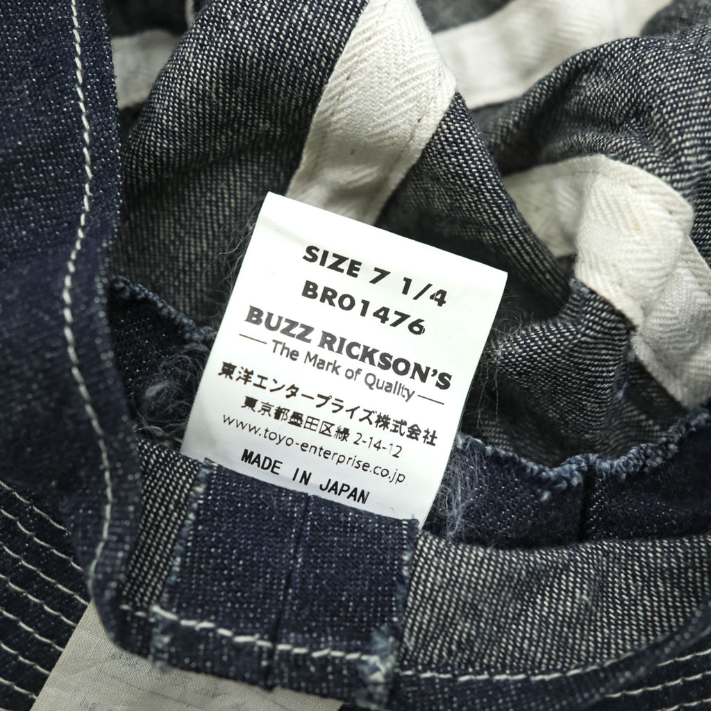 BUZZ RICKSON'S Made in Japan Denim Work Hat Bucket Hat US ARMY One Wash BR01476