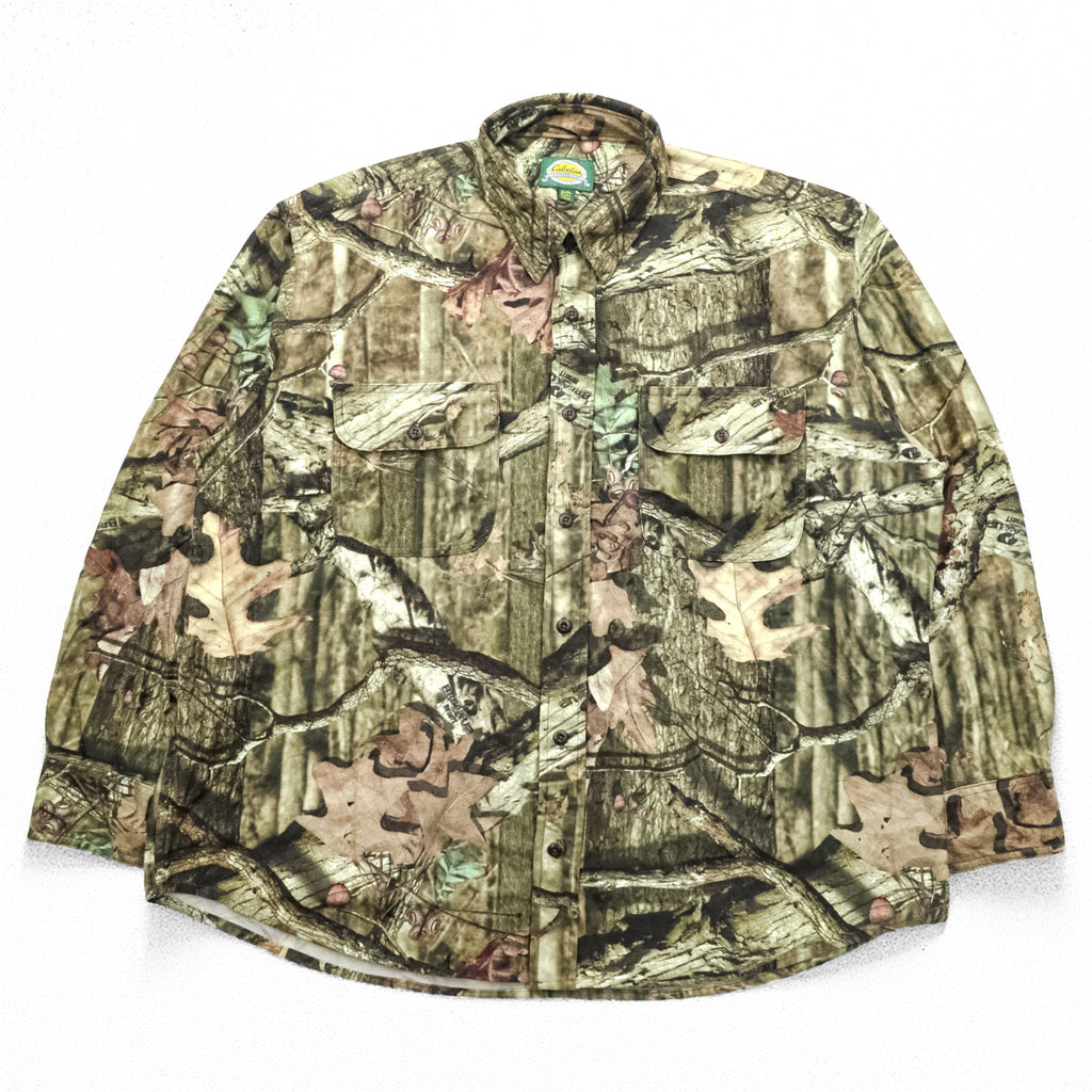 Cabela’s 90年代 リアルツリーカモ 長袖 シャツ ハンティングシャツ XL カーキ カモフラ 胸ポケット