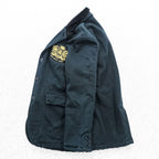 Polo Ralph Lauren 90s Emblem Embroidered Sweat Tailored Jacket Blazer XL Black Vintage-Processed Patch Velvet Collar