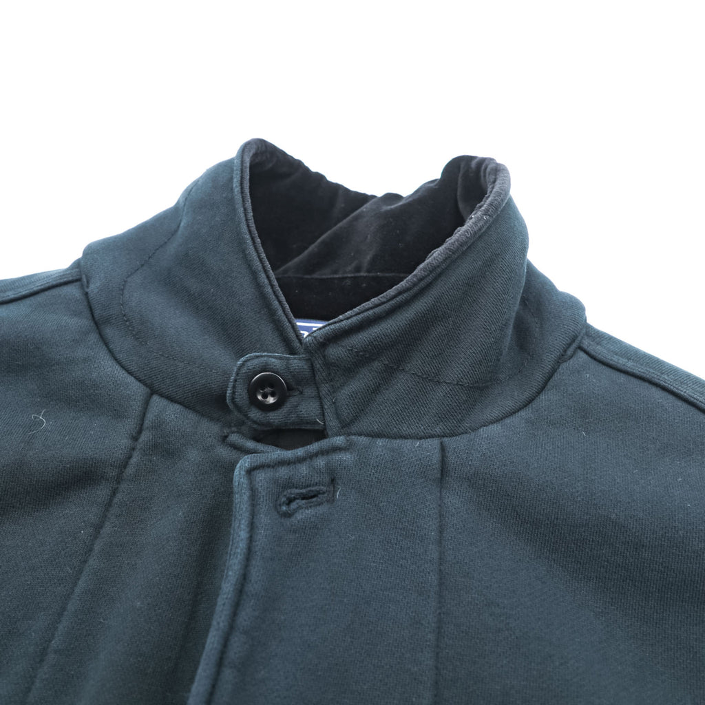 Polo Ralph Lauren 90s Emblem Embroidered Sweat Tailored Jacket Blazer XL Black Vintage-Processed Patch Velvet Collar