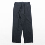 Ermenegildo Zegna 2-Pleat Wide Slacks Pants XL Black Wool