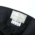 Ermenegildo Zegna 2-Pleat Wide Slacks Pants XL Black Wool