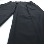 Ermenegildo Zegna 2-Pleat Wide Slacks Pants XL Black Wool