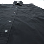 BURBERRY LONDON Stretch Dress Shirt S Black One Point Logo Embroidery Nova Check Switching Made in Turkey