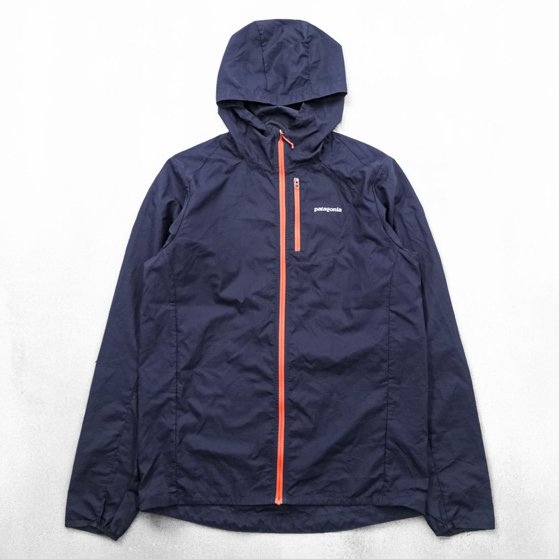 Patagonia フーディニジャケット マウンテンパーカー シェル レインジャケット S ネイビー リップストップ 24141