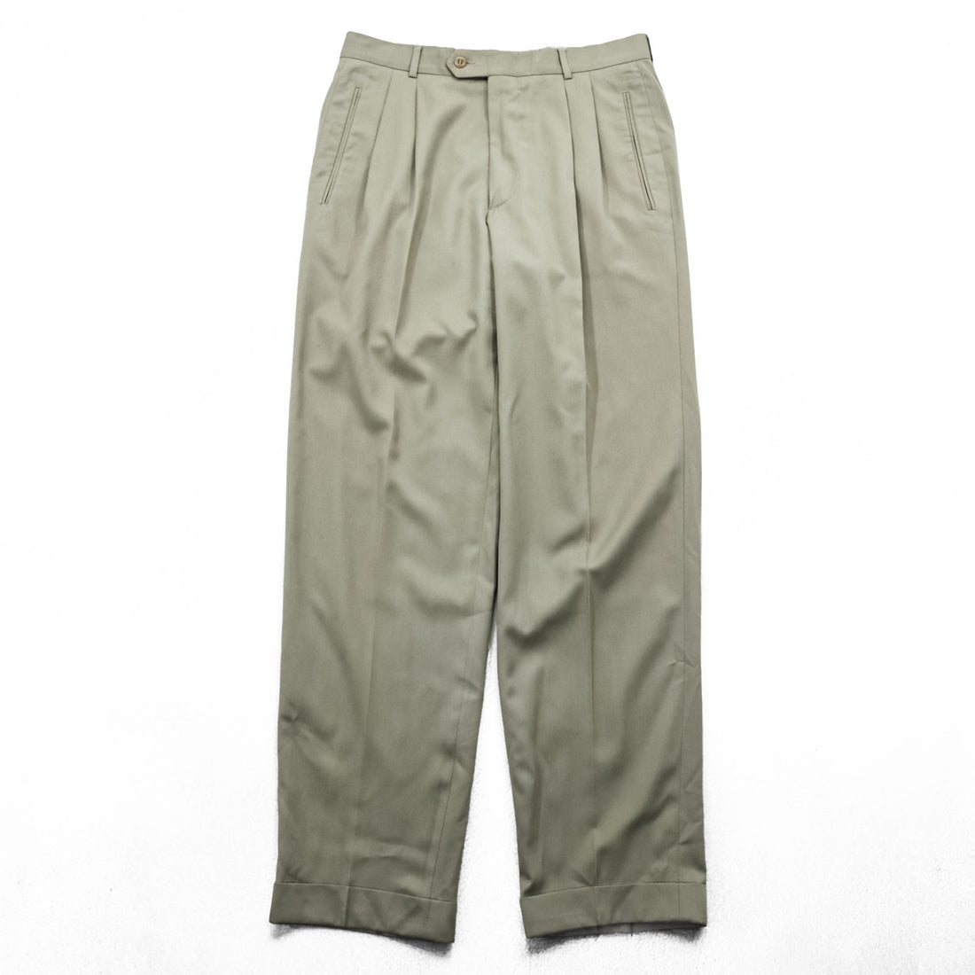 HUGO BOSS 90年代 ドイツ製 2タック ワイド スラックス パンツ M ベージュ プリーツ