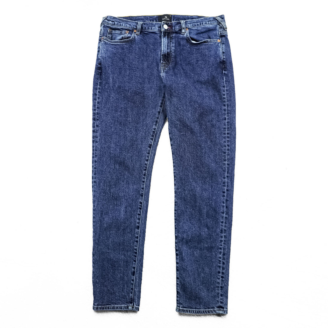 Paul Smith スリムフィット スキニー デニムパンツ ストレッチ ジーンズ M インディゴ ブルー レザーパッチ