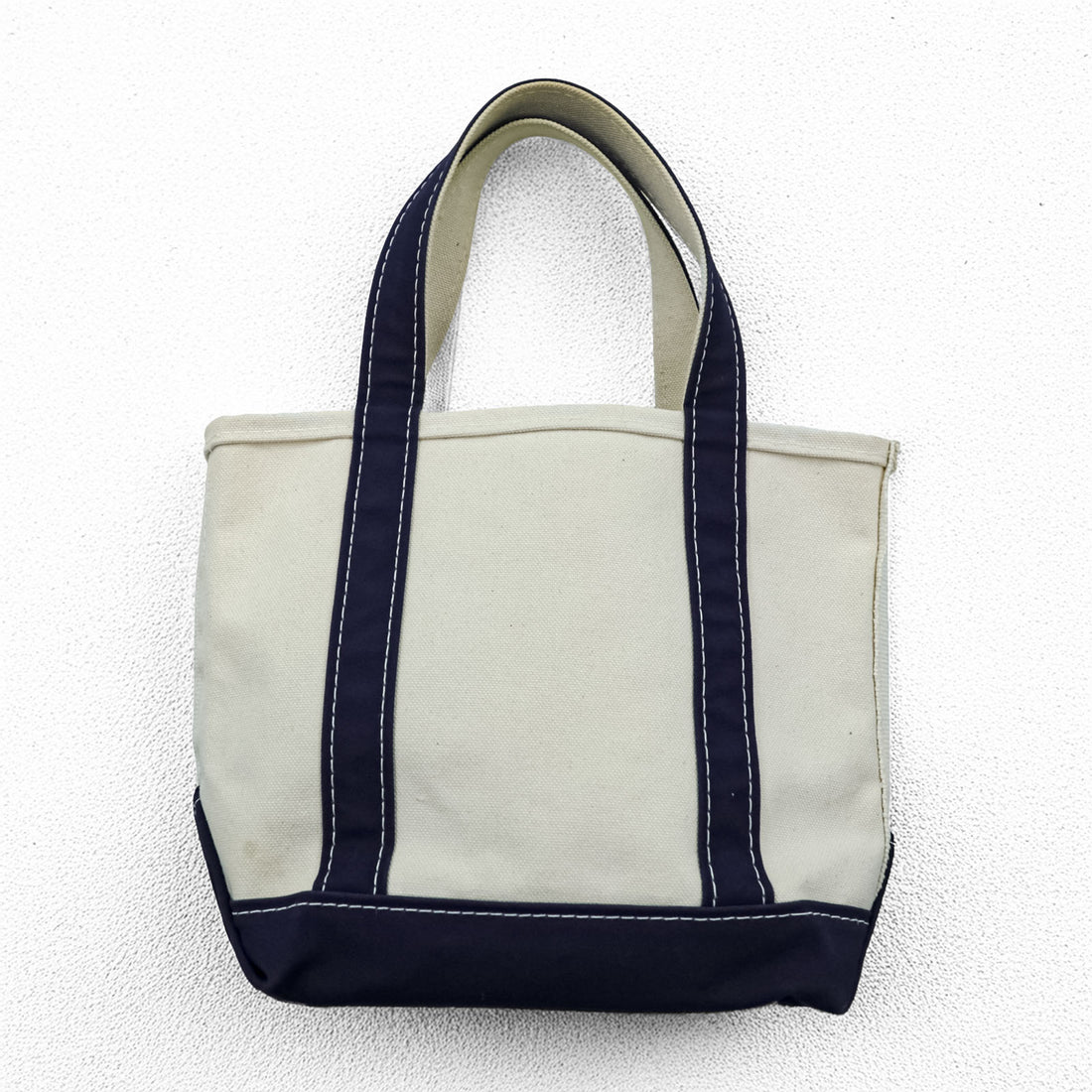 L.L.Bean USA製 BOAT AND TOTE キャンバス トートバッグ 生成り ホワイト ネイビー 112635