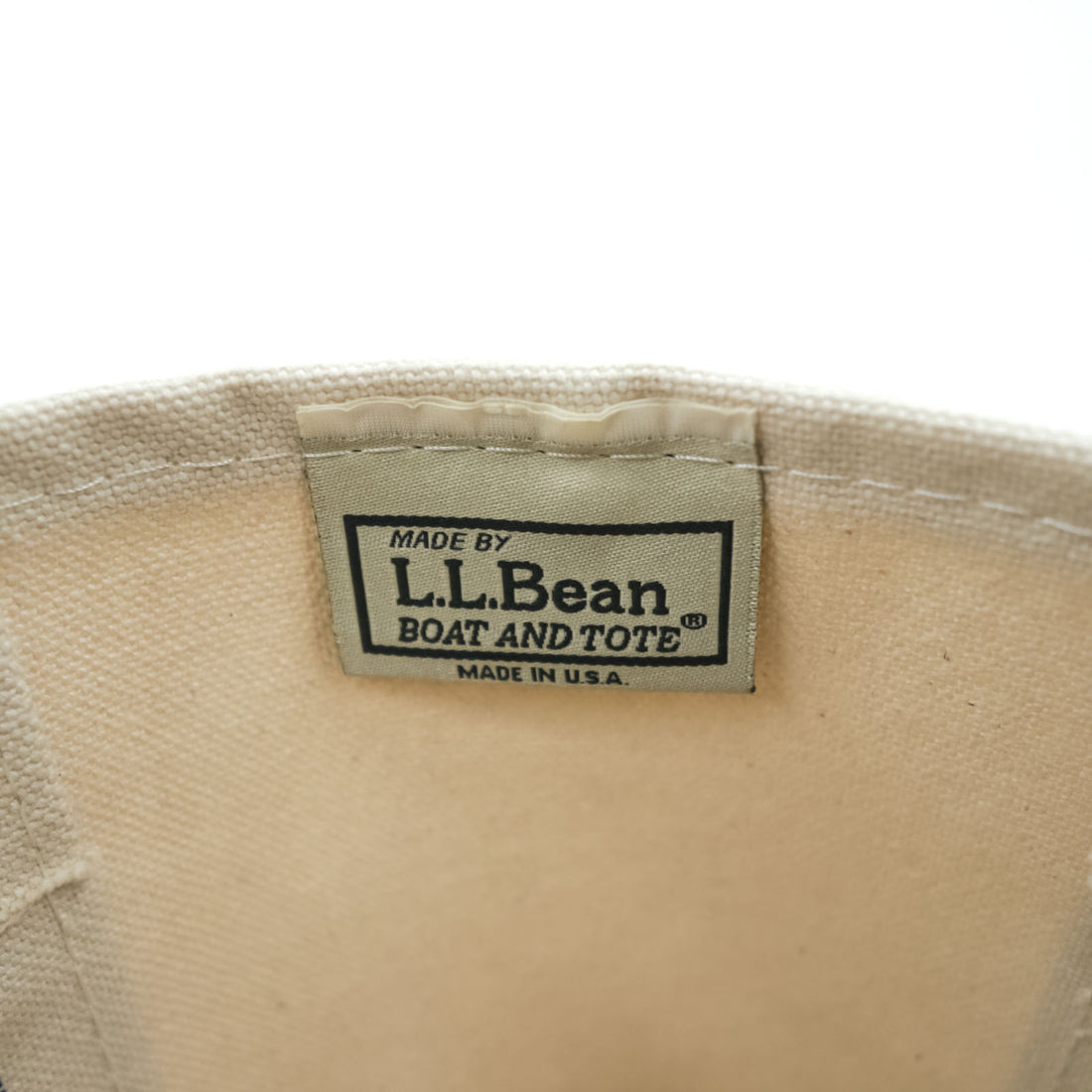 L.L.Bean USA製 BOAT AND TOTE キャンバス トートバッグ 生成り ホワイト ネイビー 112635